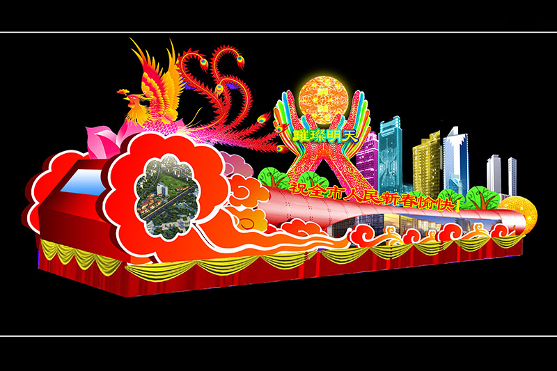 巡游花車(chē)制作-節(jié)日花車(chē)制作-自貢大洋藝術(shù)彩燈