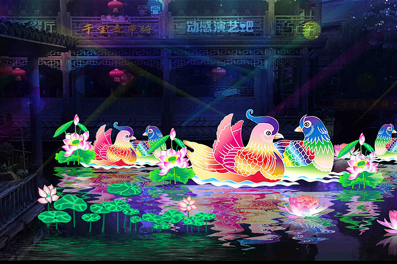 鴛鴦戲水花燈設(shè)計方案
